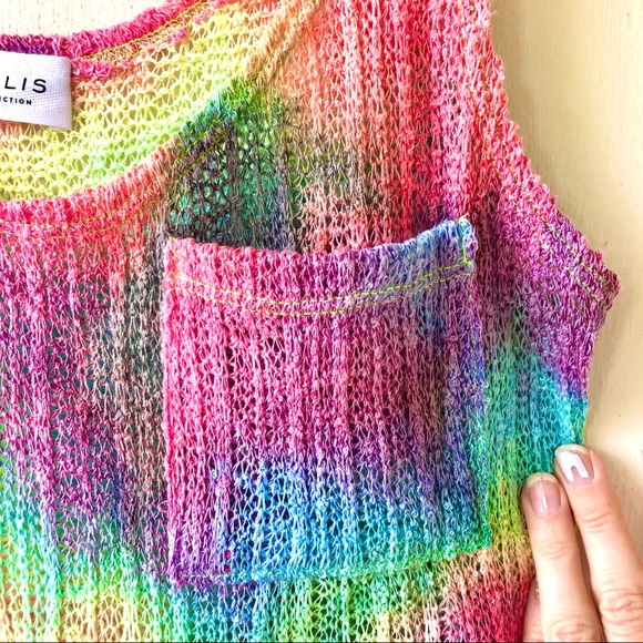 🛍HP🛍 ☮️Grateful Tie Dye Crop Tank ☮️ - Picture 3 of 5